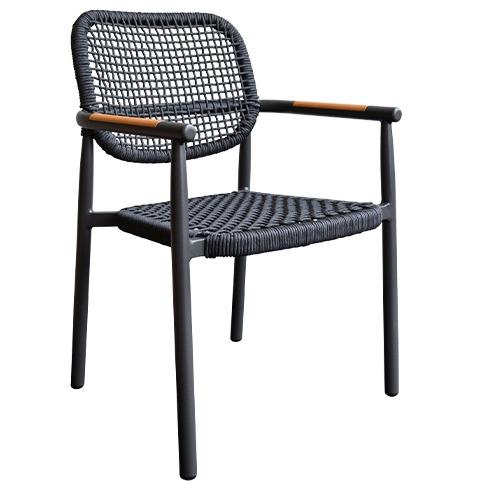 Donald A antraciet - Terras armstoel - Vervoort