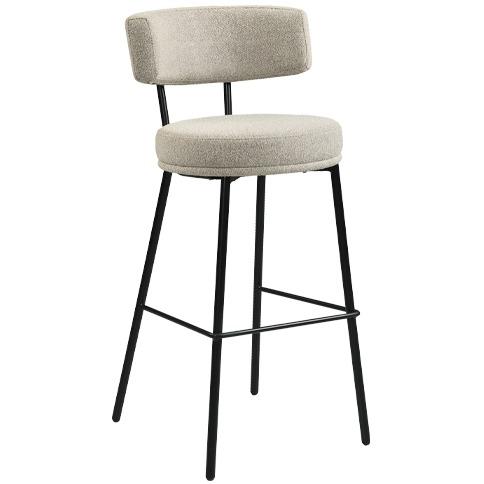 Atlas S beige - gestoffeerde kruk - Vervoort.nl