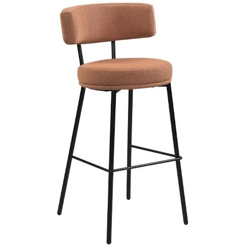 Atlas S terra - gestoffeerde kruk - Vervoort.nl